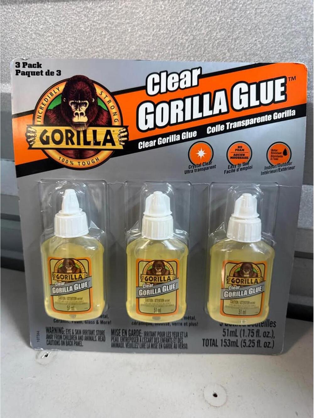 Gorilla Clear Glue 3 Pack